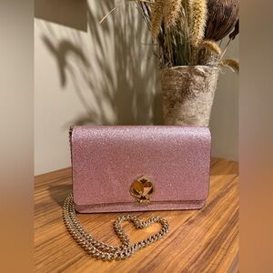 Kate Spade Nicola Rose Gold Shimmer Glitter Bag